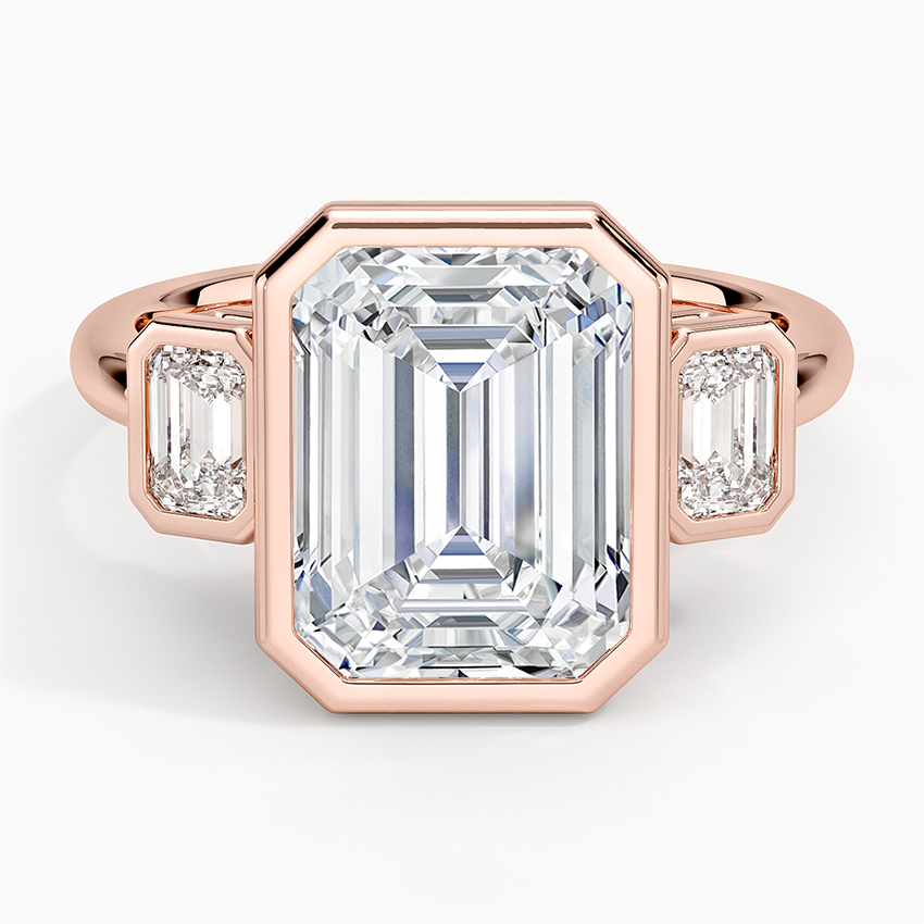 Rhiannon Bezel Three Stone Diamond Ring