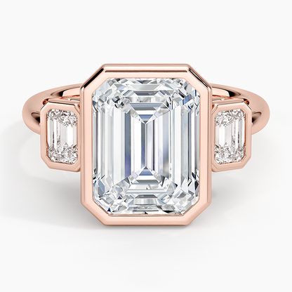 Rhiannon Bezel Three Stone Diamond Ring