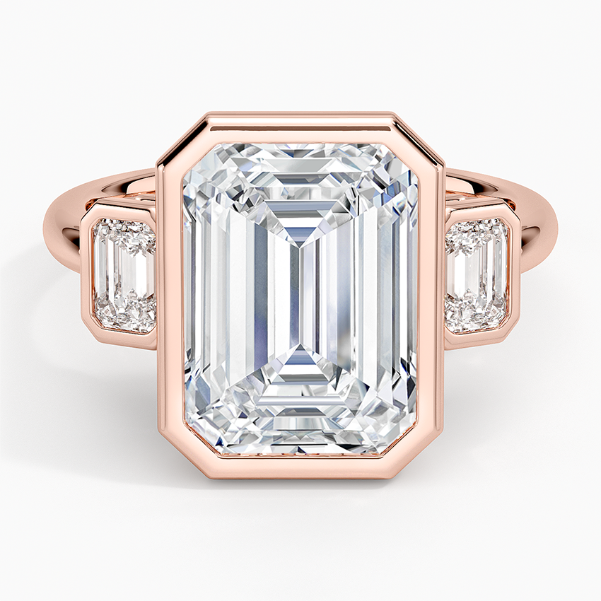 Rhiannon Bezel Three Stone Diamond Ring