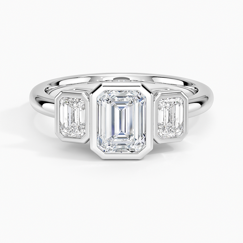 Rhiannon Bezel Three Stone Diamond Ring