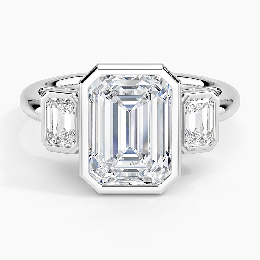 Rhiannon Bezel Three Stone Diamond Ring