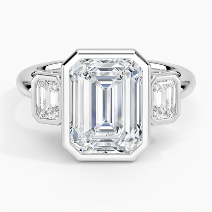 Rhiannon Bezel Three Stone Diamond Ring