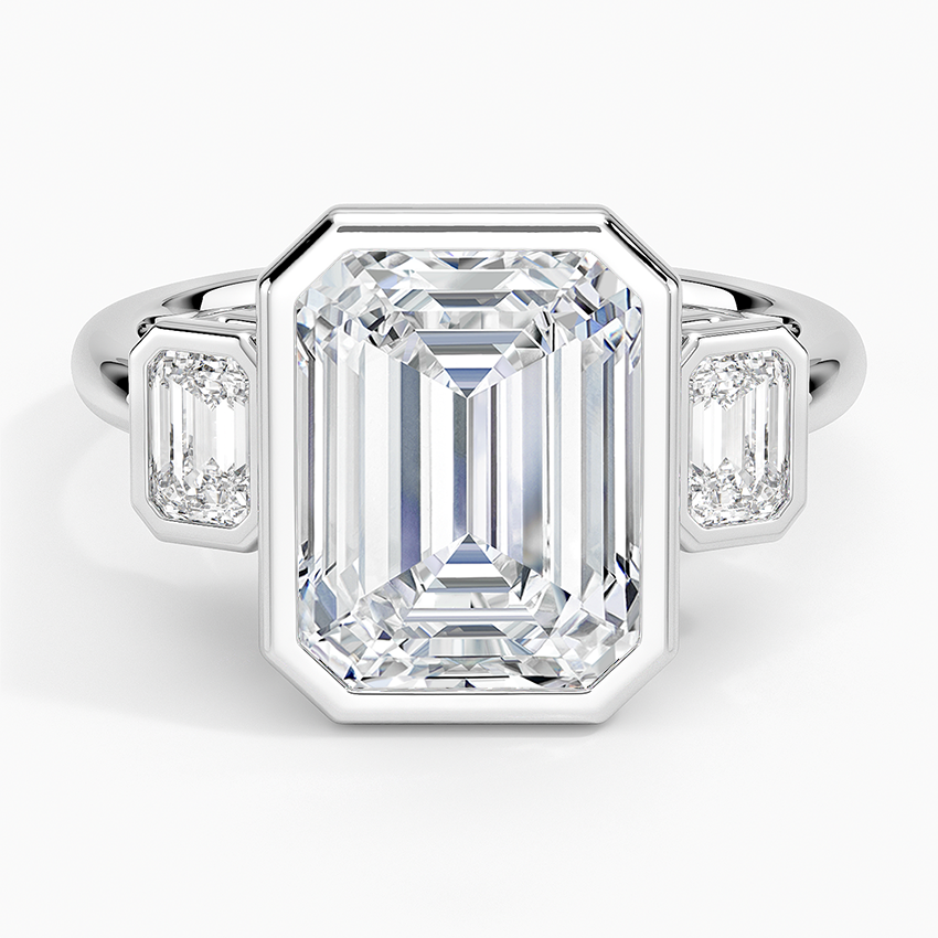 Rhiannon Bezel Three Stone Diamond Ring