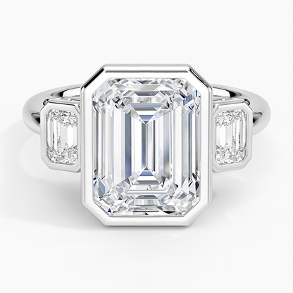 Rhiannon Bezel Three Stone Diamond Ring