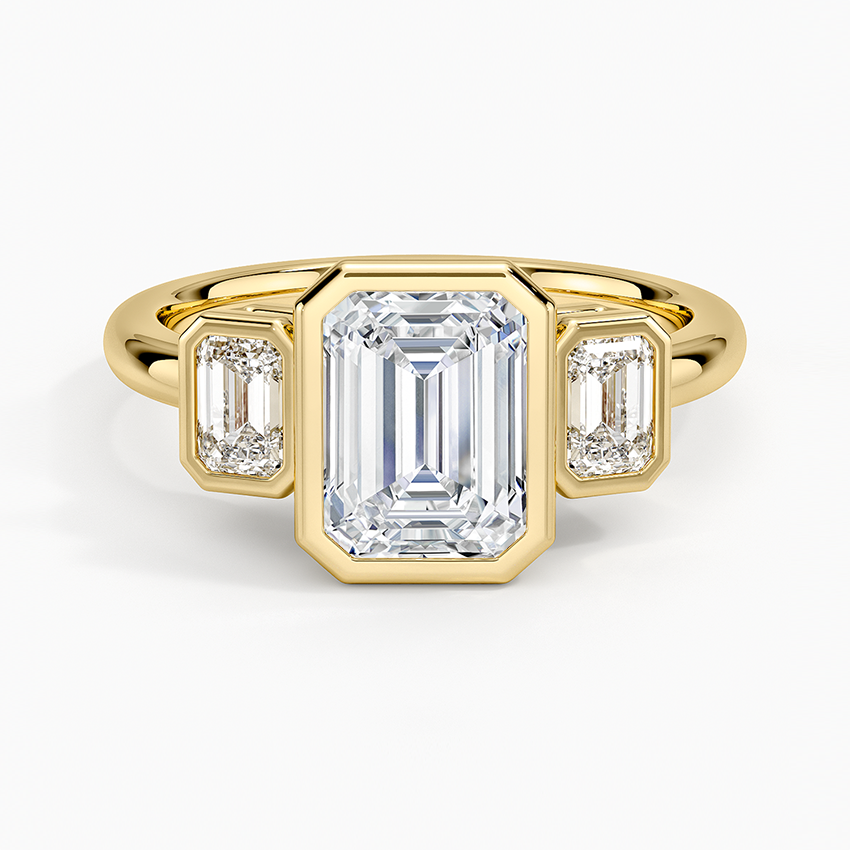 Rhiannon Bezel Three Stone Diamond Ring