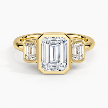 Rhiannon Bezel Three Stone Diamond Ring