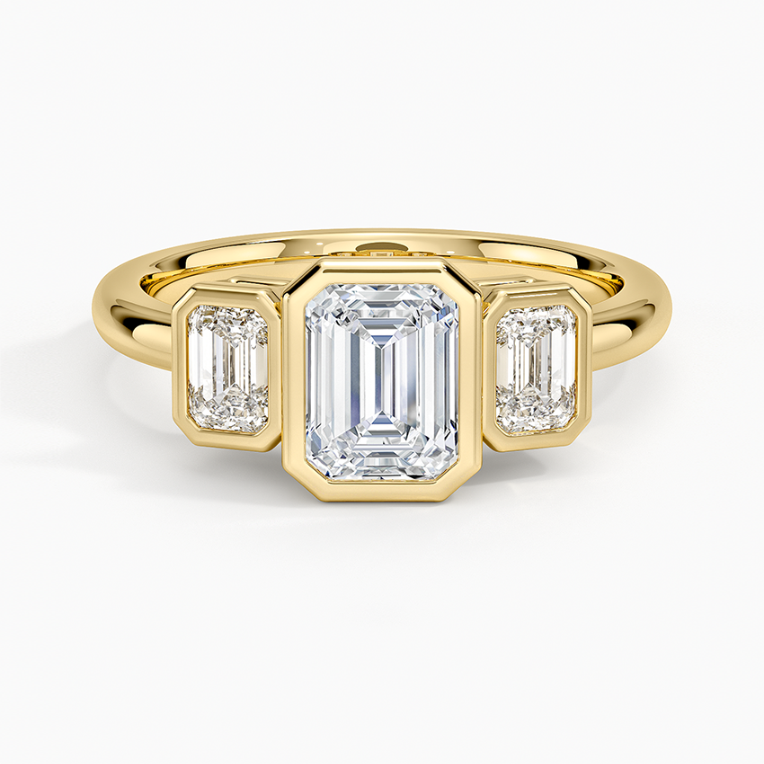 Rhiannon Bezel Three Stone Diamond Ring