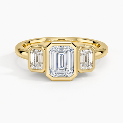 Rhiannon Bezel Three Stone Diamond Ring