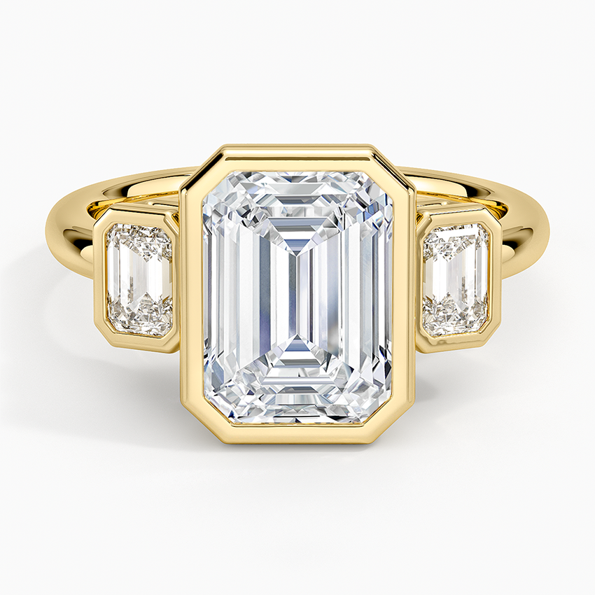 Rhiannon Bezel Three Stone Diamond Ring