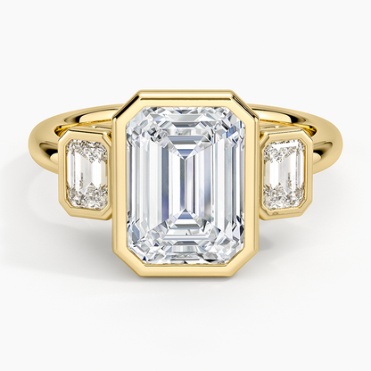 Rhiannon Bezel Three Stone Diamond Ring