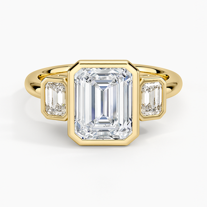 Rhiannon Bezel Three Stone Diamond Ring