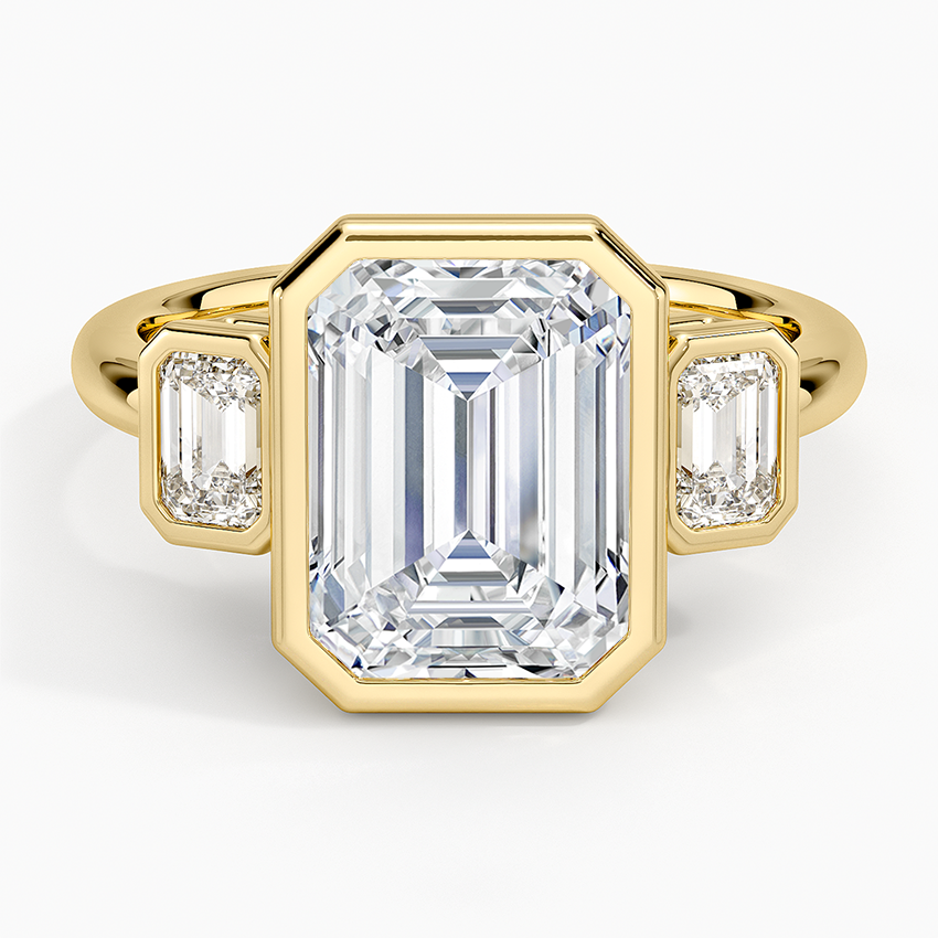 Rhiannon Bezel Three Stone Diamond Ring