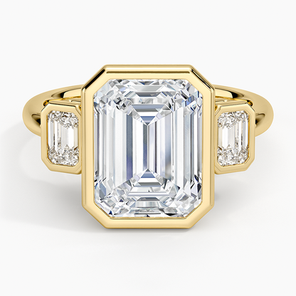 Rhiannon Bezel Three Stone Diamond Ring