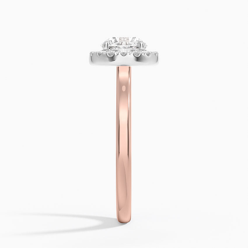 Platinum Mixed Metal Julia Halo Diamond Ring