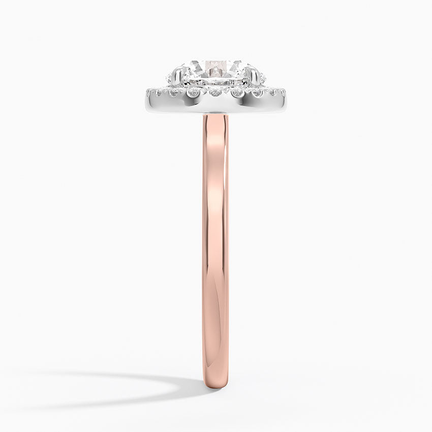 Platinum Mixed Metal Julia Halo Diamond Ring