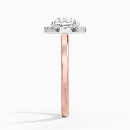 Platinum Mixed Metal Julia Halo Diamond Ring