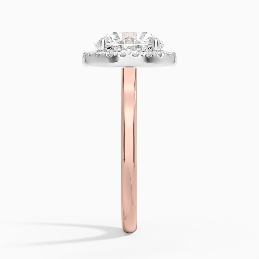 Platinum Mixed Metal Julia Halo Diamond Ring