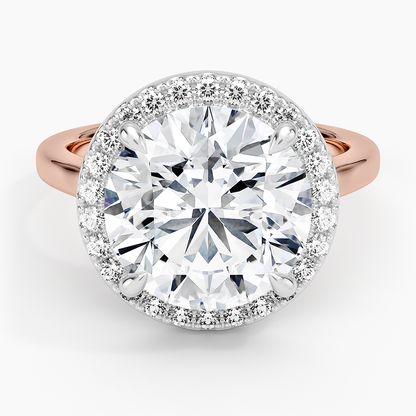 Platinum Mixed Metal Julia Halo Diamond Ring