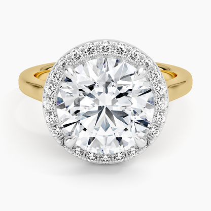 Platinum Mixed Metal Julia Halo Diamond Ring