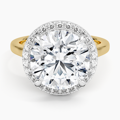 Platinum Mixed Metal Julia Halo Diamond Ring