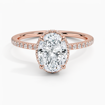 Gala Diamond Ring Hidden Halo