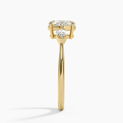 Luxe Cometa Three Stone Diamond Ring