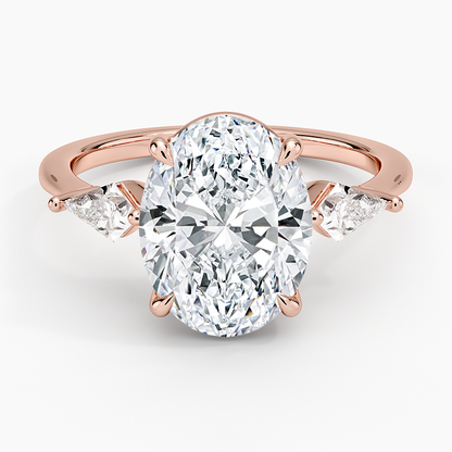 Luxe Cometa Three Stone Diamond Ring