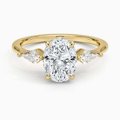 Luxe Cometa Three Stone Diamond Ring