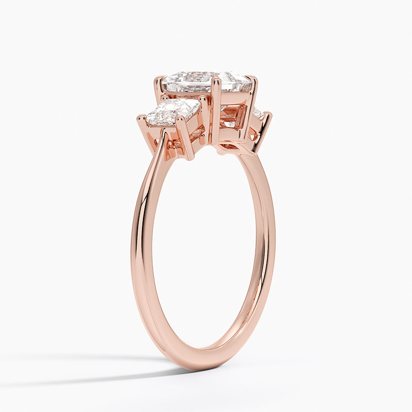 Princess Cut Three Stone Diamond Ring