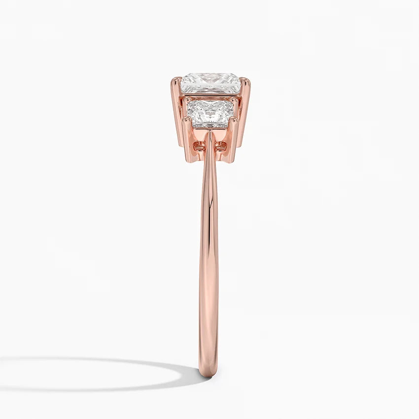 Princess Cut Three Stone Diamond Ring