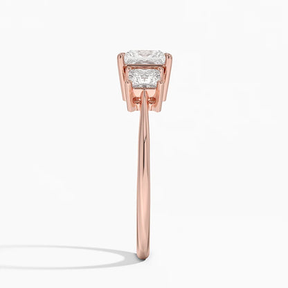 Princess Cut Three Stone Diamond Ring