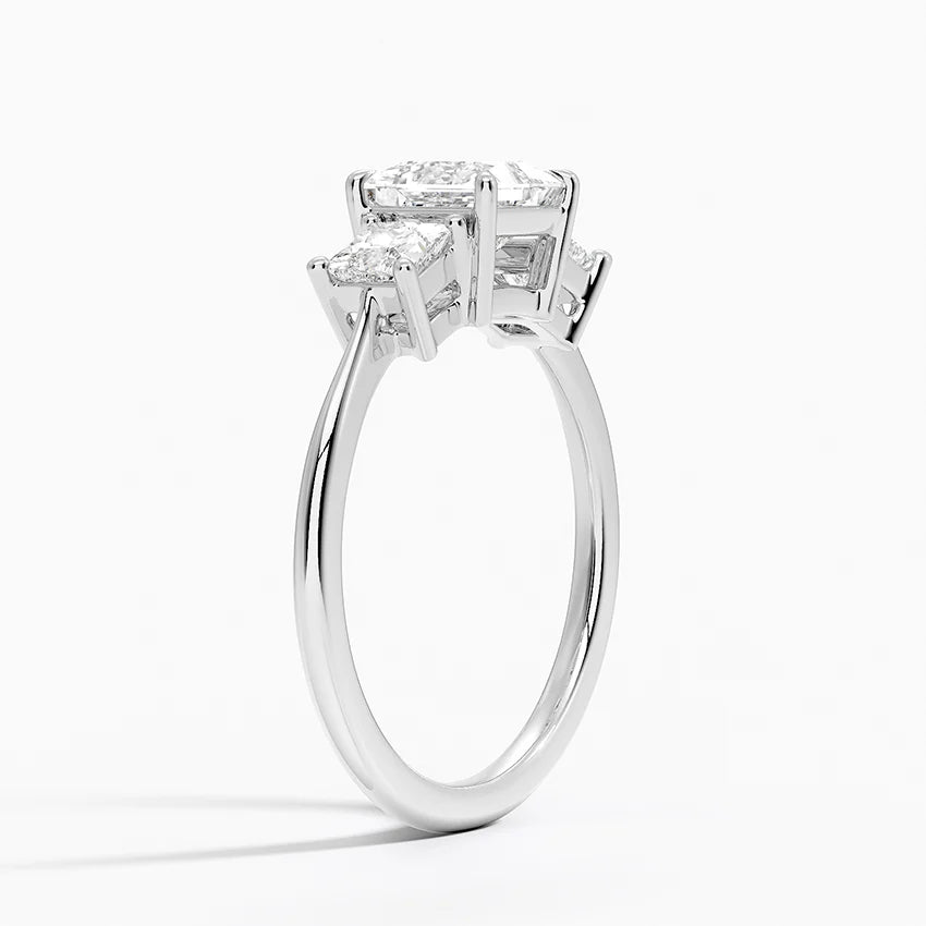 Princess Cut Three Stone Diamond Ring