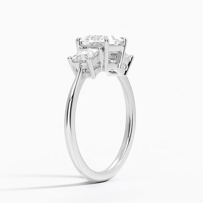 Princess Cut Three Stone Diamond Ring