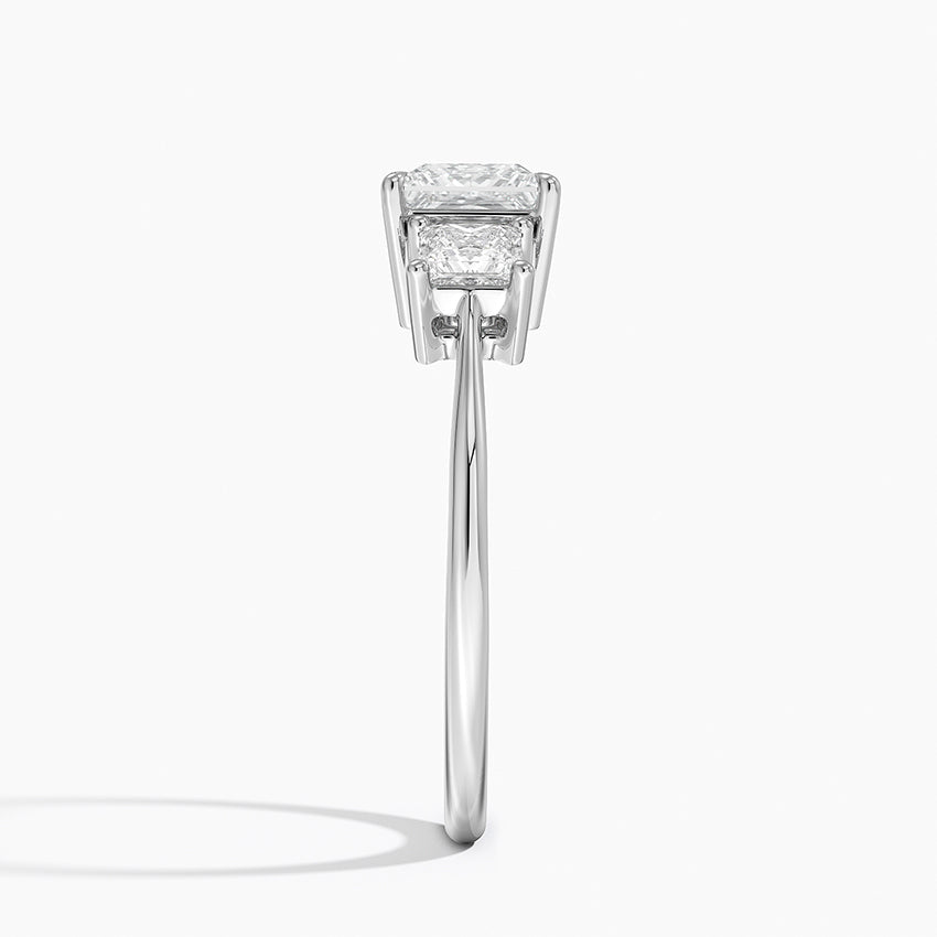Princess Cut Three Stone Diamond Ring