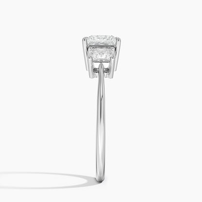 Princess Cut Three Stone Diamond Ring
