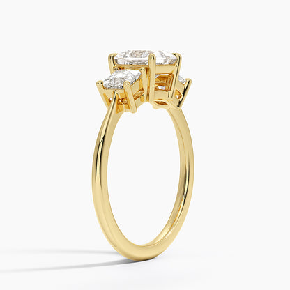 Princess Cut Three Stone Diamond Ring