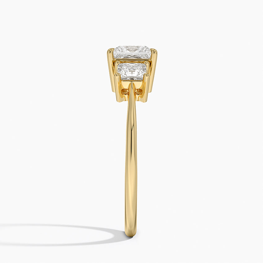 Princess Cut Three Stone Diamond Ring