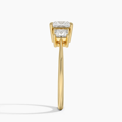 Princess Cut Three Stone Diamond Ring