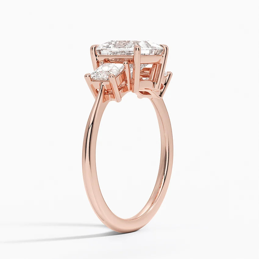 Princess Cut Three Stone Diamond Ring