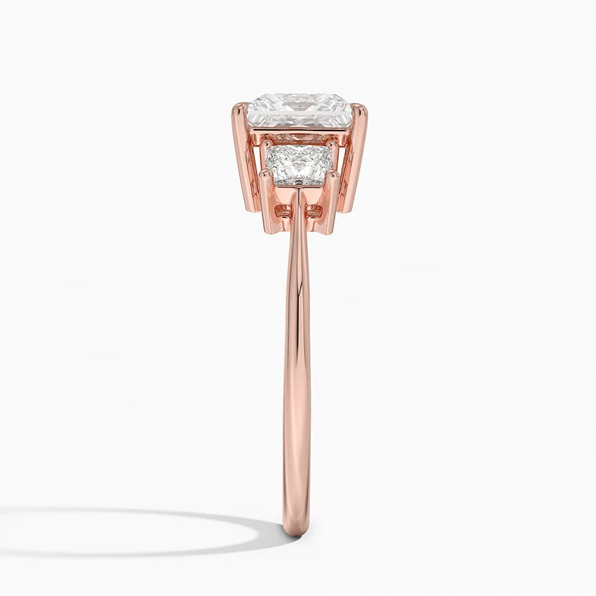 Princess Cut Three Stone Diamond Ring