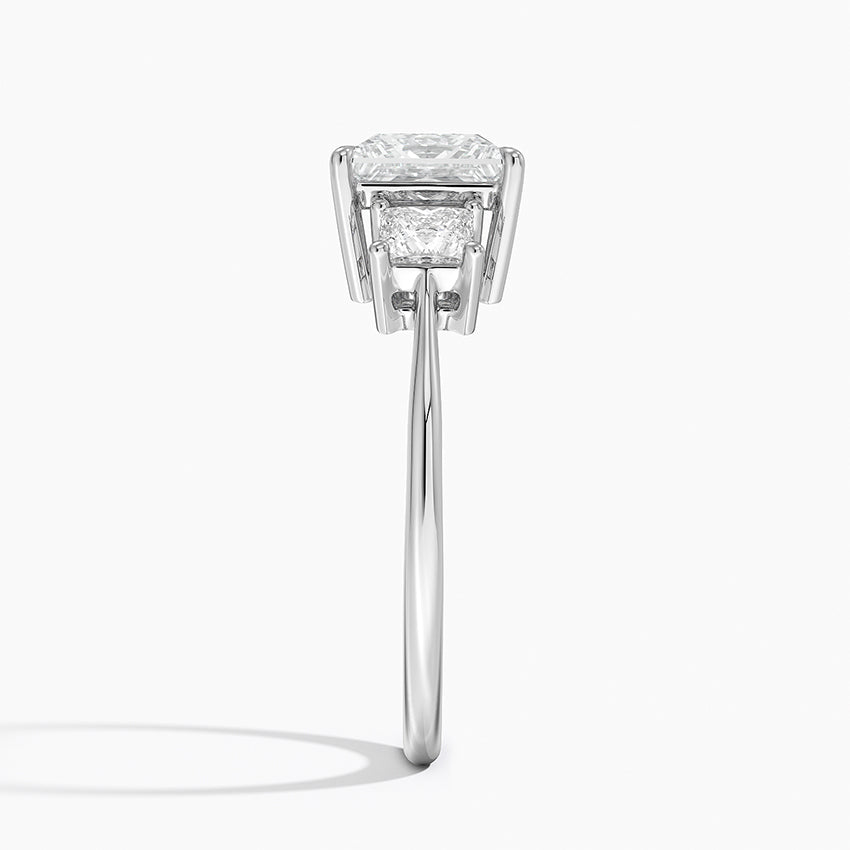 Princess Cut Three Stone Diamond Ring