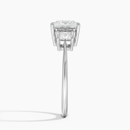 Princess Cut Three Stone Diamond Ring