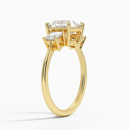 Princess Cut Three Stone Diamond Ring