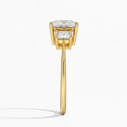 Princess Cut Three Stone Diamond Ring