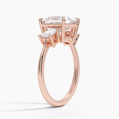 Princess Cut Three Stone Diamond Ring