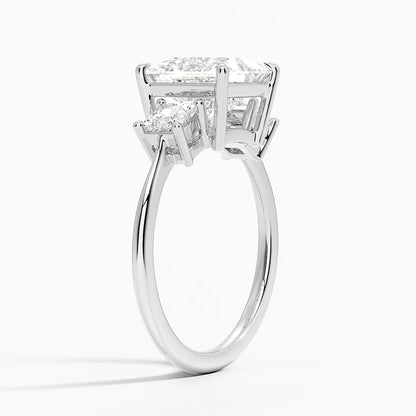 Princess Cut Three Stone Diamond Ring
