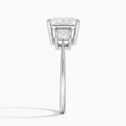 Princess Cut Three Stone Diamond Ring