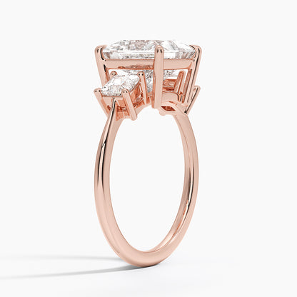 Princess Cut Three Stone Diamond Ring
