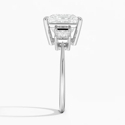 Princess Cut Three Stone Diamond Ring