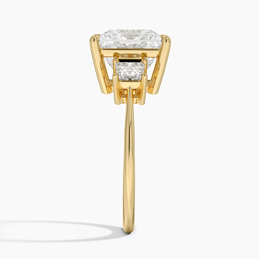 Princess Cut Three Stone Diamond Ring